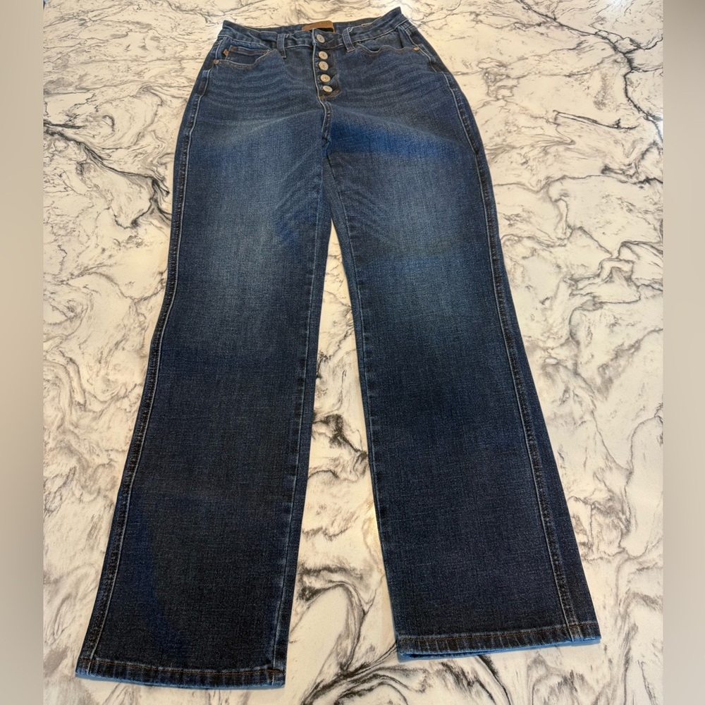 Judy Blue Dark Wash Wide Leg Jeans